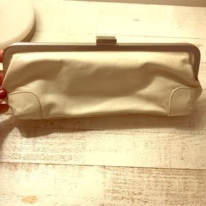 Latico White Leather Clutch